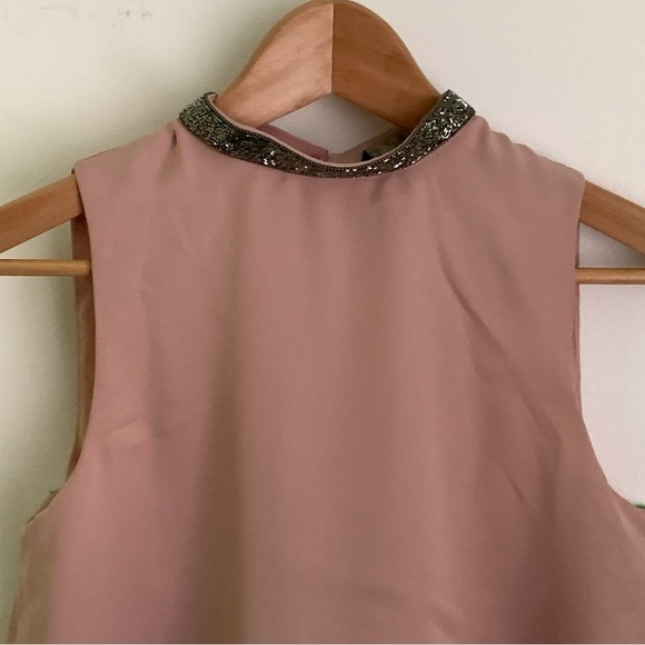 Zara Sleeveless Tiered Blouse with Beaded Collar - Picture 6 of 14